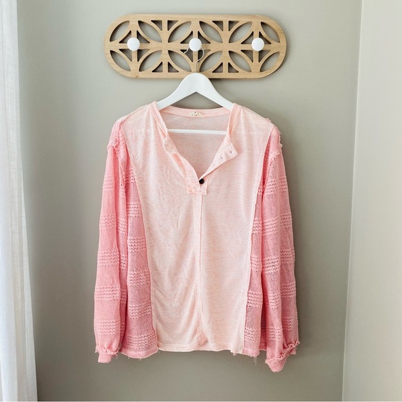 POL Long Sleeve Top Pink Sz Small - Picture 1 of 10